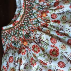 Fall floral smocked dress remember Nguyen